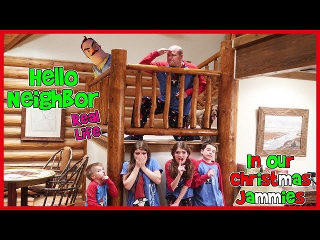 Hello Neighbor Real Life Christmas Jammies (Kids Favorite)/ That YouTub3 Family | Family Channel