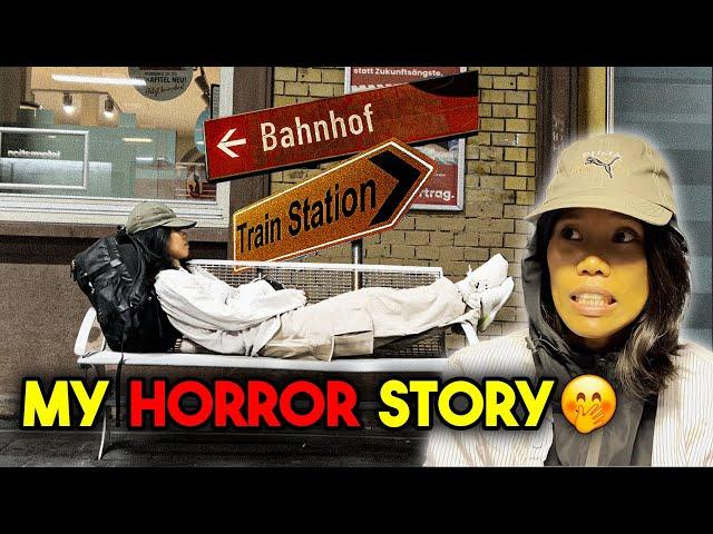 I really thought HE WILL HURT ME! | Slept in a Train Station in Germany #Rubeautitravel