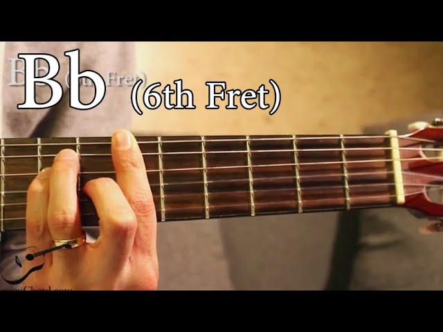 Bb Chord on Guitar (6th Fret)