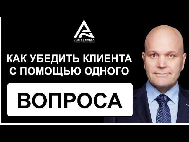 Как убедить покупателя с помощью одного вопроса. Дмитрий Норка