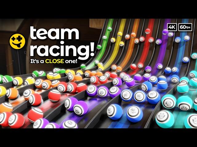 Awesome Marble Team Race (CLOSE!) | #marbles #marblerun #marblerace #asmr #sensory