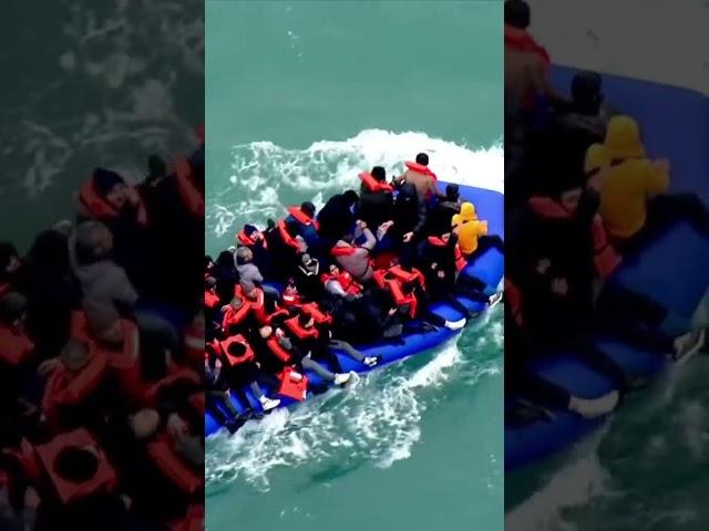 Boat carrying migrants seen crossing the Channel