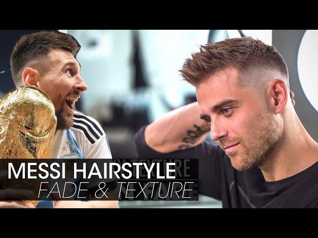 Messi hairstyle | Mens Short Fade & Texture Haircut