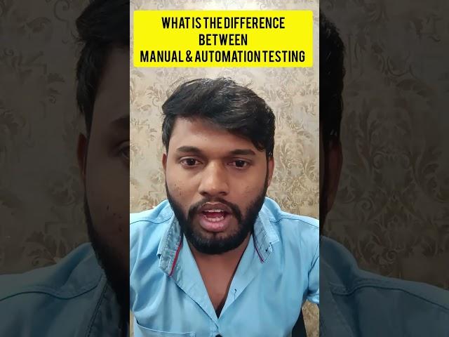 2. What is the difference between manual and automation testing|Software testing interview questions