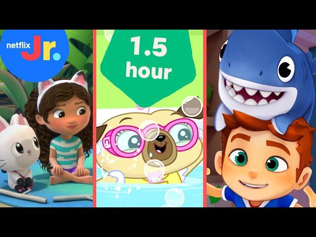 Vacation Fun in the Summer Time! w Sharkdog, Chip and Potato, Gabby & Pandy! Netflix Jr