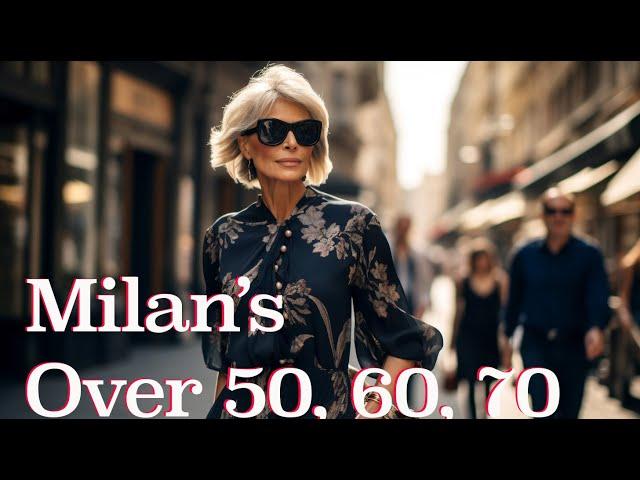 Italian Street Style, What People Over 50, 60 and 70 Wear in Milan in 2023 on a Rainy Day  