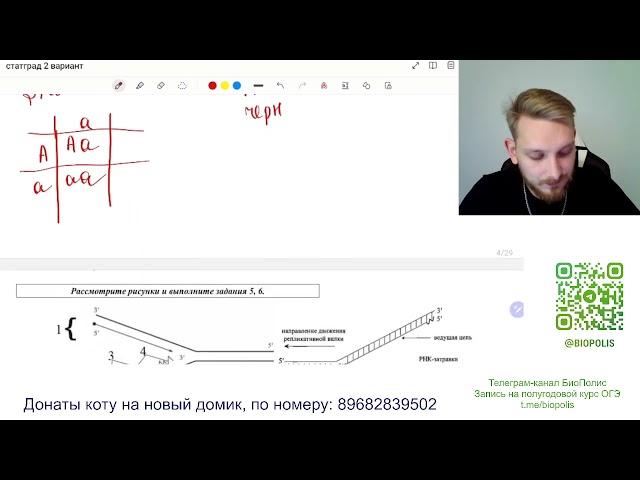 Разбор варианта 2 СтатГрад ЕГЭ Биология 2023. БиоПолис