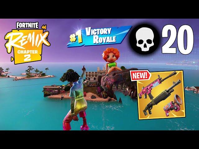 20 Elimination Solo Vs Squads Win Gameplay (Fortnite Chapter 2 Remix Keyboard & Mouse)