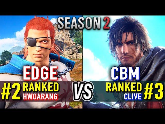 T8  EDGE (#2 Ranked Hwoarang) vs CBM (#3 Ranked Clive)  Tekken 8 High Level Gameplay