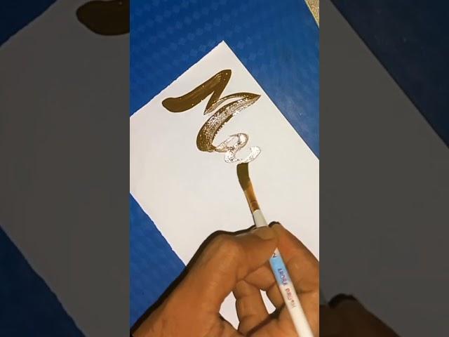 My follower Mamta Negi with brush Naming #genuineartist #shorts #calligraphy