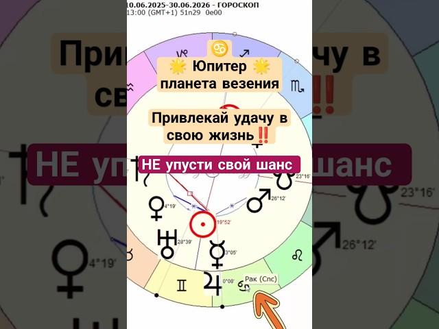 Юпитер - планета удачи‼️#olgaastrology #юпитервраке #удача #счастье