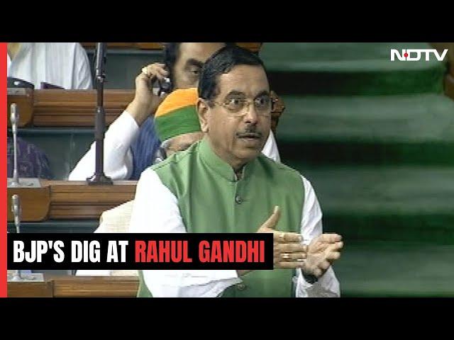 "Why Didn't He Speak First?": Union Minister Pralhad Joshi's Dig At Rahul Gandhi