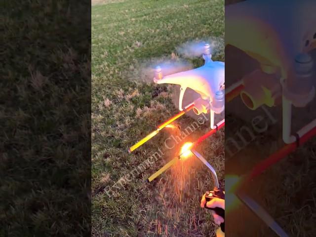 Experiment: RC Drone and Rockets #shorts