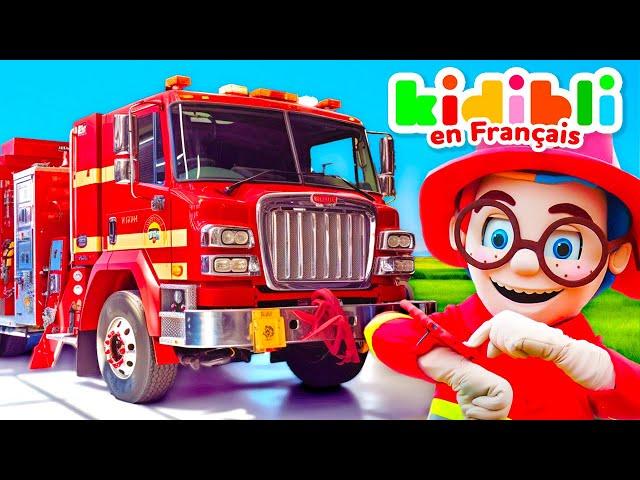 Les enfants jouent avec des camions de pompier | Les enfants font semblant de jouer !  Kidibli