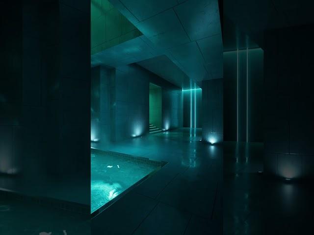 Brutal Serenity.  #ue5 #poolrenderings #relax #ambientvisuals #relaxing #poolrooms #cinema4d