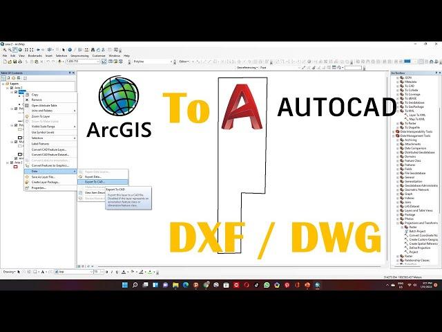 Convert GIS file shapefile to DXF or DWG Autocad