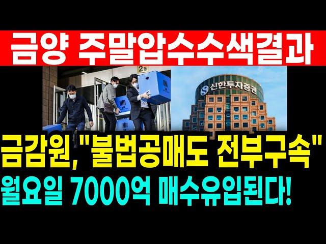 주말속보 금양 금감원 압수수색 충격적 내용! "불법공매도 전부 잡았다" 월요일 7000억 매수유입 !1 주가폭등 시나리오 목표주가 8만원향해 쏴라