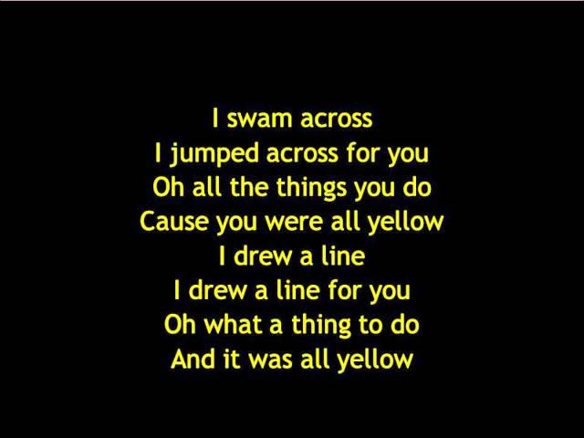 Coldplay - Yellow Lyrics