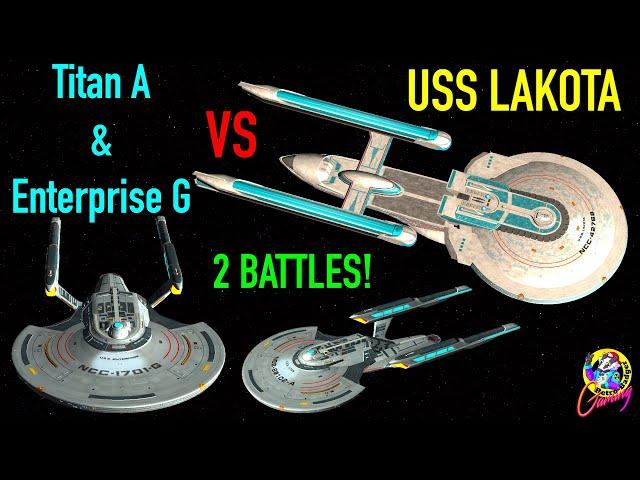 Viewer Request USS Lakota VS USS Titan-A & USS Enterprise G - Star Trek Starship Battles