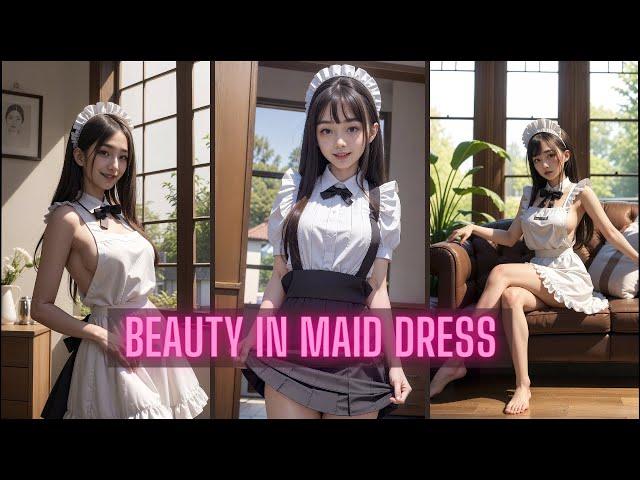  4k AI Art  Beauty in maid dress / AI LookBook