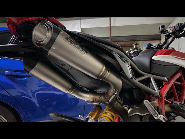 Hypermotard 950 SP｜DIY｜SC Project S1 Exhaust 鈦｜Ducati｜杜卡迪 害怕摸他