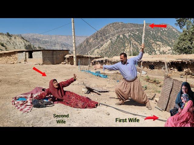 Husband threw out his evil second wife because the first wife didn't come home.