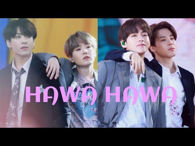 Hawa Hawa | BTS | Taekook X Yoonmin | Hindi song | Like with TJ