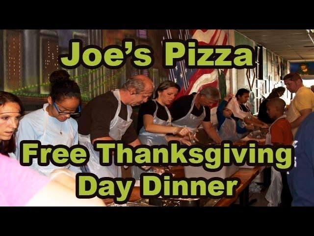 Joe's Pizza Free ThanksGiving Dinner