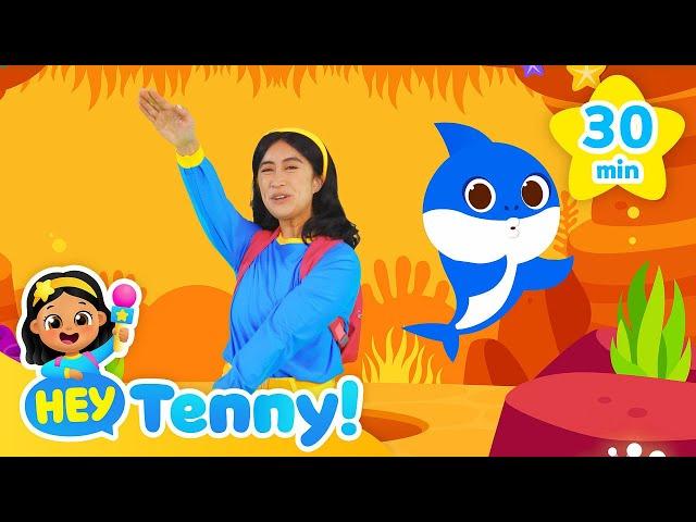 Baby Shark, Boo Boo Song and more! | Nursery Rhymes | Educational Videos for Kids | Hey Tenny!