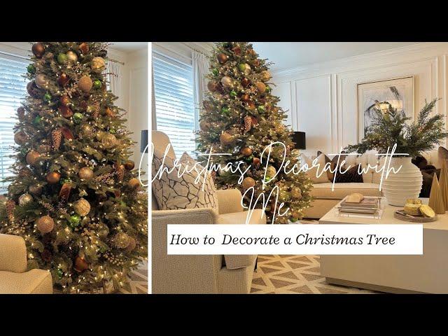 2023 Christmas Decorate with Me|Christmas Tree|Living Room Styling