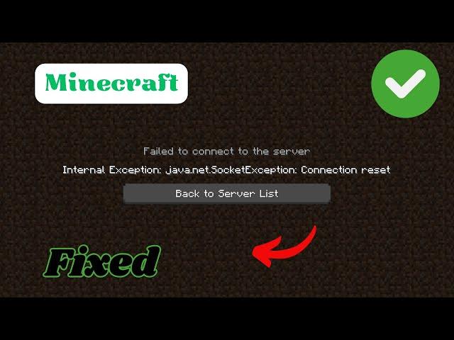 How To Fix Internal Exception java.net.SocketException Connection Reset Minecraft