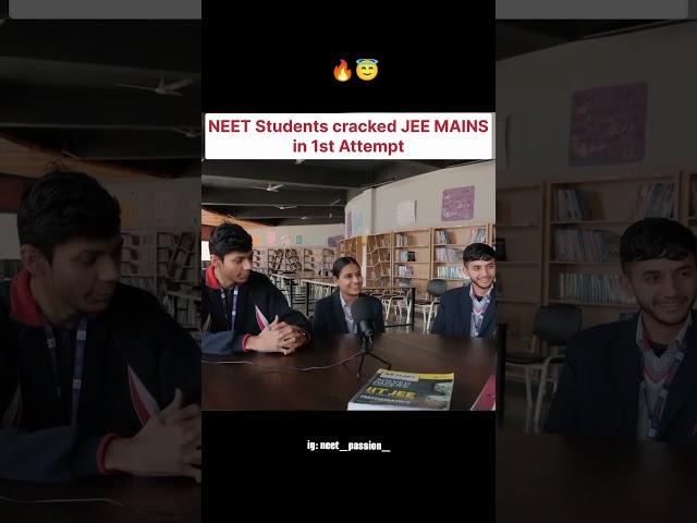 Neet aspirants cracked JEE mains in 1st attempt