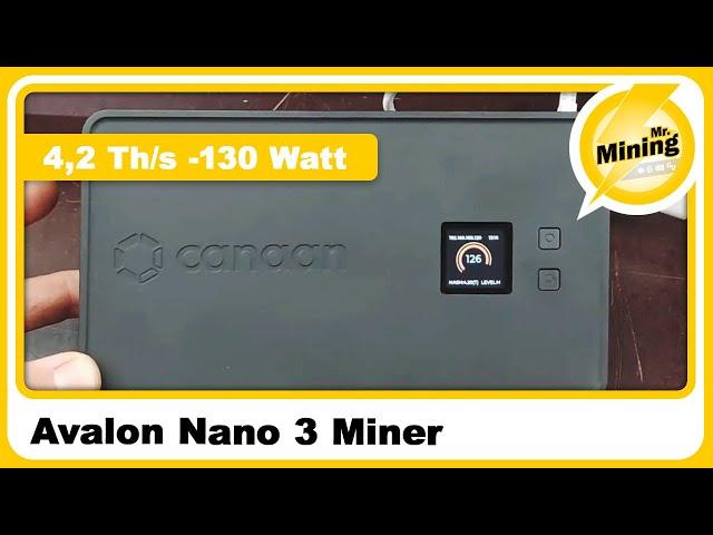 Avalon Nano 3 Bitcoin solo Heizung/Miner 4,2 Th/s mit 130 Watt dieser Miner macht einmal Sinn