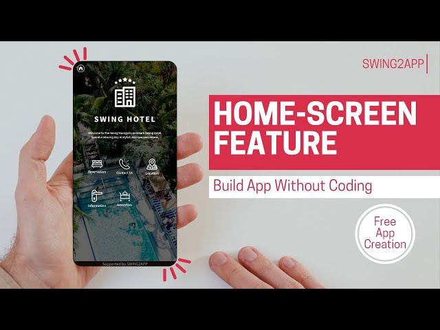 App Home-Screen Button | Swing2App Tutorial | No Code |