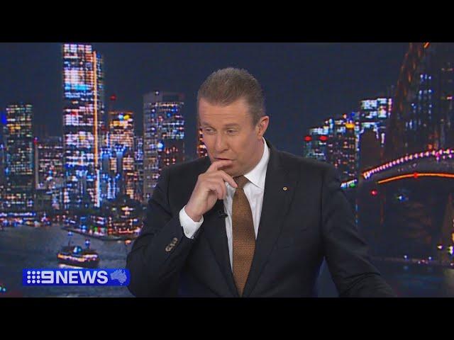 [Blooper] Nine News Sydney | Peter Overton loses his voice - (06.05.2024)