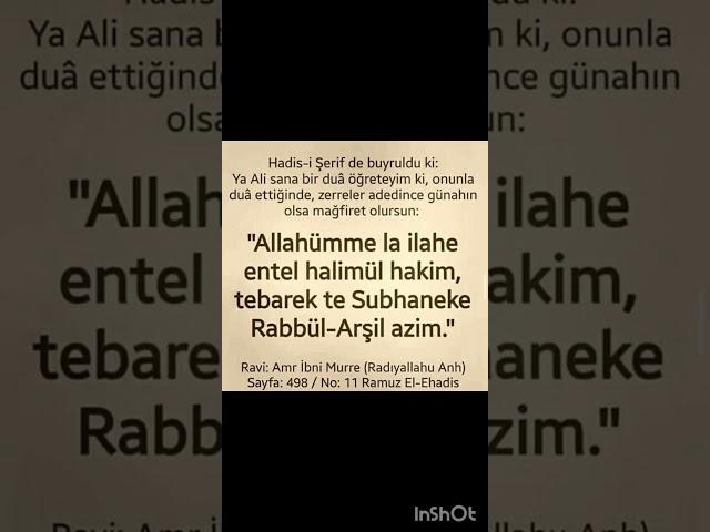 Hadis-i şerif te buyruluyor ki