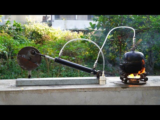 How to make a steam engine from a car shock absorber