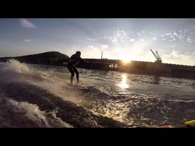 Waterskieen Maas Maastricht GoPro 2014