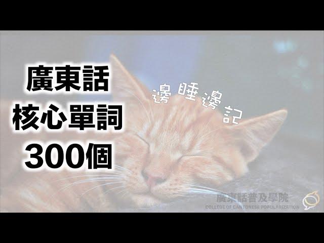 【邊睡邊記】廣東話核心300單字｜實用高頻詞