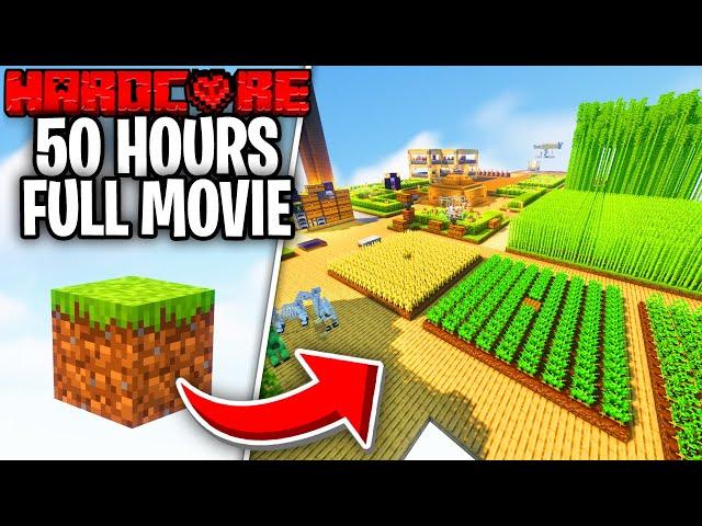 I Survived 50 Hours in ONE BLOCK SKYBLOCK in Minecraft Hardcore!