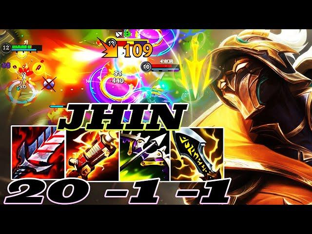 WILD RIFT JHIN ADC GAMEPLAY | 20- 1- 1 MVP | JHIN BUILD RUNES