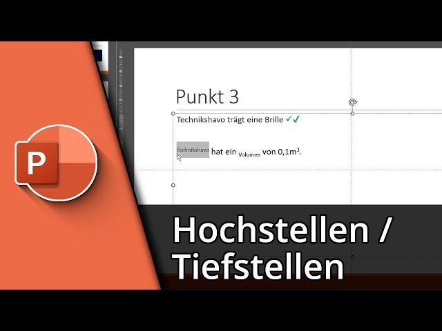 Zeichen hochstellen in Powerpoint (+ Tiefstellen)  Tutorial