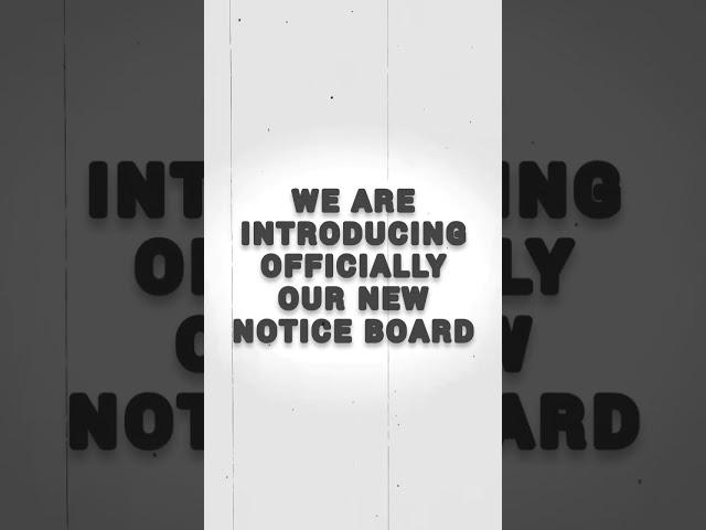 🟨🟥🟨NEW NOTICE BOARD 🟨🟥🟨