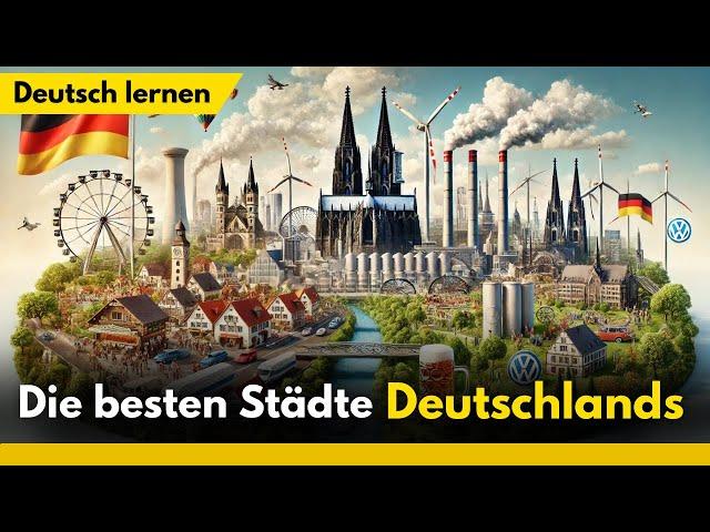 Deutsch Lernen | 5 berühmte Städte in Deutschland. | Hören | Vokabeln & Geschichte