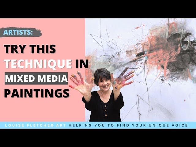 Try this technique in mixed media paintings