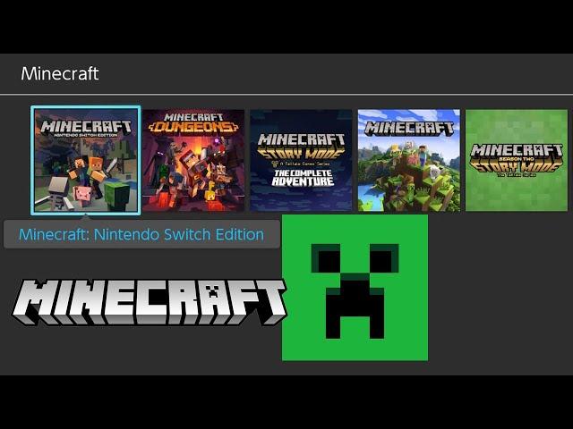 Minecraft: Nintendo Switch Edition,Minecraft Dungeons,Minecraft: Story Mode,Minecraft Legends