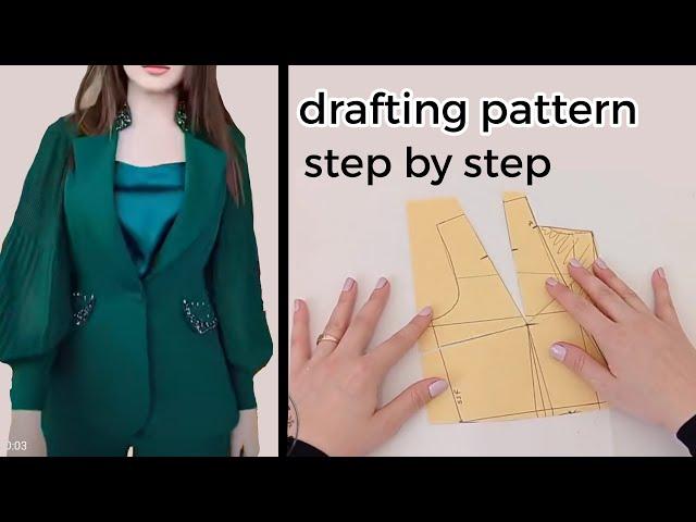 How to drafts woman's jacket/pattern drafting