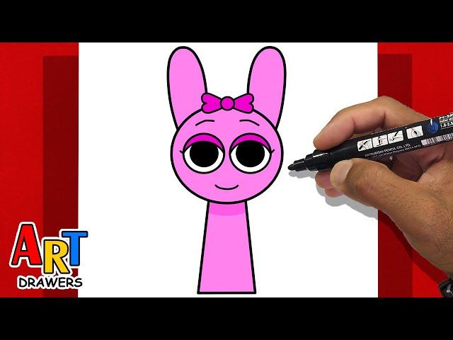 How To Draw Pink - INCREDIBOX SPRUNKI 🩷🩷🩷