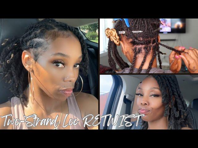 How to: Two Strand Retwist On Locs | Retwist with me | Detailed and Beginner Friendly