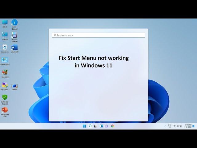 How to Fix Windows 11 Start Menu Not Working, Not Searching, Not Opening Issues (100% Works)